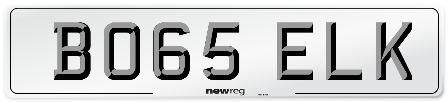 BO65 ELK Number Plate from New Reg